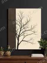 Minimalist Bare Tree Canvas Wall Art for Living Room Home Decor
