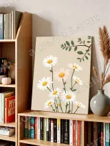 Daisy Floral Canvas Wall Art for Bedroom & Living Room Decor – view 4