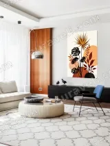 Abstract Tropical Botanical Plants Canvas Wall Art for Living Room Home Decor – view 5