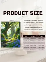 Enchanted Forest Stream with Blue Flowers Canvas Wall Art for Home Decor – вид 7