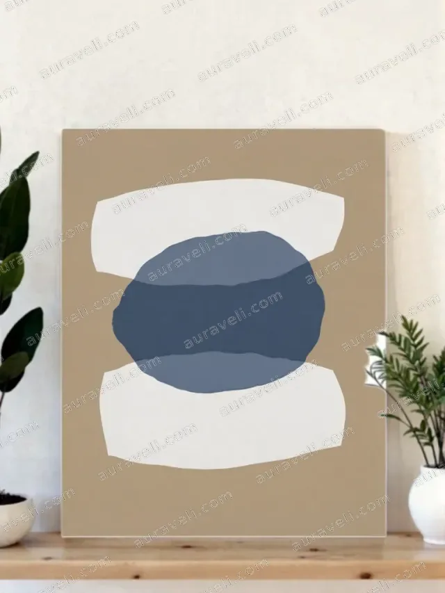 Minimalist Abstract Geometric Canvas Wall Art for Living Room Home Decor — art print