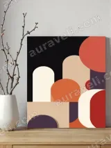 Abstract Geometric Shapes Canvas Wall Art for Living Room Home Decor