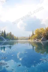 Serene Lake Forest Landscape Canvas Wall Art for Living framed modern home decor