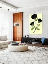 Black Green Floral Canvas Wall Art for Living Room Bedroom Home Decor – view 4