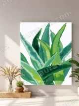 Aloe Vera Watercolor Canvas Wall Art for Living Room Decor – view 4