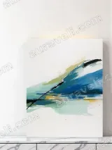 Abstract Blue & Green Wave Canvas Wall Art for Living Room Home Decor – вид 3