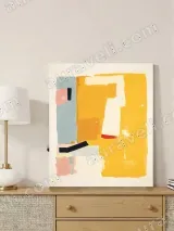 Abstract Color Block Canvas Wall Art for Living Room Bedroom Home Decor – view 3
