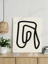 Abstract Continuous Line Canvas Wall Art for Living Room Home Decor – вид 3