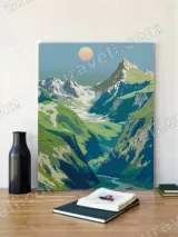 Scenic Mountain Landscape Canvas Wall Art for Living Room Home Decor – вид 3