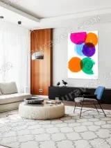 Abstract Colorful Circles Canvas Wall Art for Living Room Home Decor – view 5