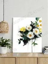 Modern Floral Canvas Wall Art for Living Room Bedroom Home Decor – view 3