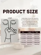 Minimalist Hand & Face Line Art Canvas Wall Art for Living Room Home Decor – view 7