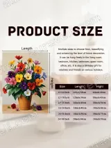 Colorful Pansy Floral Canvas Wall Art for Living Room Bedroom Decor – view 7