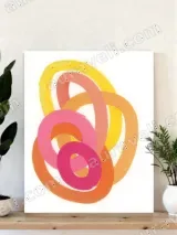 Abstract Colorful Rings Canvas Wall Art for Living Room & Bedroom Home Decor