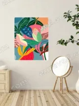 Tropical Botanical Canvas Wall Art for Living Room Bedroom Home Decor – view 2