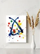 Abstract Colorful Paint Splatter Canvas Wall Art for Living Room Home Decor – view 4