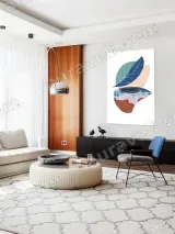 Abstract Botanical Leaf Canvas Wall Art for Living Room Home Decor – view 5