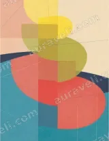 Abstract Geometric Canvas Wall Art for Living Room Home framed modern decor