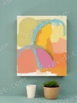 Abstract Colorful Curves Canvas Wall Art for Living Room Bedroom Home Decor – view 2