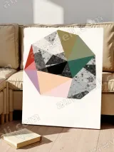 Abstract Geometric Polygon Canvas Wall Art for Living Room Home Decor – view 4