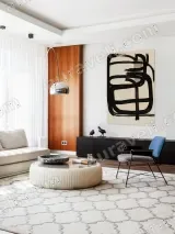 Abstract Black Brushstroke Canvas Wall Art for Living Room Home Decor – view 5