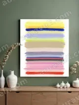 Abstract Colorful Stripes Canvas Wall Art for Living Room Home Decor
