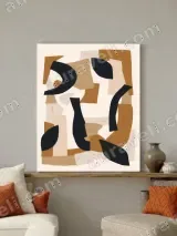Abstract Geometric Canvas Wall Art for Living Room Decor – view 3