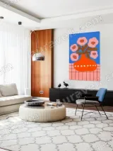 Bold Color Floral Vase Canvas Wall Art for Living Room Home Decor – view 5