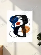 Abstract Colorful Forms Canvas Wall Art for Living Room Decor – view 2