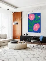 Floral Pink Flowers Canvas Wall Art for Living Room Bedroom Home Decor – вид 5