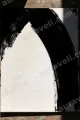 Abstract Black White Arch Canvas Wall Art for Living and framed modern home decor