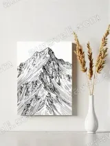Mountain Ink Sketch Canvas Wall Art for Living Room Bedroom Home Decor – вид 4