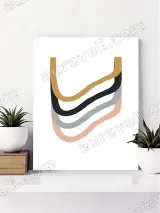 Abstract Wavy Layers Canvas Wall Art for Modern Home Decor