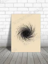 Abstract Spiral Black Canvas Wall Art for Living Room Bedroom Home Decor – view 3