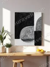Abstract Geometric Arch Canvas Wall Art for Living Room Decor – view 4