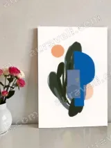 Abstract Geometric Botanical Canvas Wall Art for Living Room Home Decor – view 2