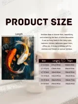 Colorful Koi Fish Canvas Wall Art for Living Room Bedroom Decor – вид 7