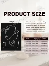 Abstract Line Art Figure Canvas Wall Art for Living Room Home Decor – view 7