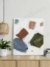 Abstract Color Block Canvas Wall Art for Living Room Bedroom Home Decor – view 3