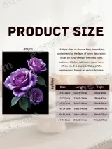 Purple Roses Canvas Wall Art for Bedroom & Living Room Home Decor – view 6