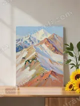 Colorful Mountain Landscape Canvas Wall Art for Living Room Home Decor