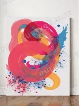 Abstract Colorful Swirl Brushstroke Canvas Wall Art for Living & Bedroom Home Decor – view 2