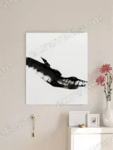 Abstract Black Brushstroke Canvas Wall Art for Minimalist Home Decor – вид 3