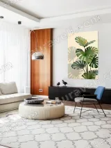 Monstera Leaf Canvas Wall Art for Living & Bedroom Home Decor – view 5