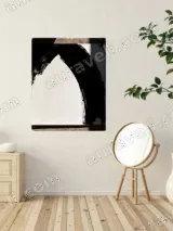 Abstract Black & White Arch Canvas Wall Art for Living Room Home Decor – view 2