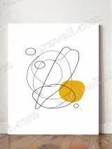Abstract Line & Yellow Shape Wall Art for Living Room Bedroom Home Decor – view 2