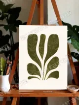 Botanical Leaf Canvas Wall Art for Living Room Bedroom Home Decor