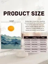 Misty Layered Mountain Sunset Canvas Wall Art for Home Decor – view 7