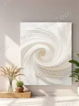Abstract White Spiral Canvas Wall Art for Living Room Bedroom Home Decor – view 4