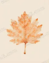Maple Leaf Watercolor Canvas Print for Living Room Home Decor wall art print